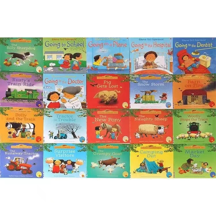 20 Bücher/Set Kinder Usborne Bilderbücher für Kinder Baby Famous Story Englisches Kinderbuch Educativo Infantil