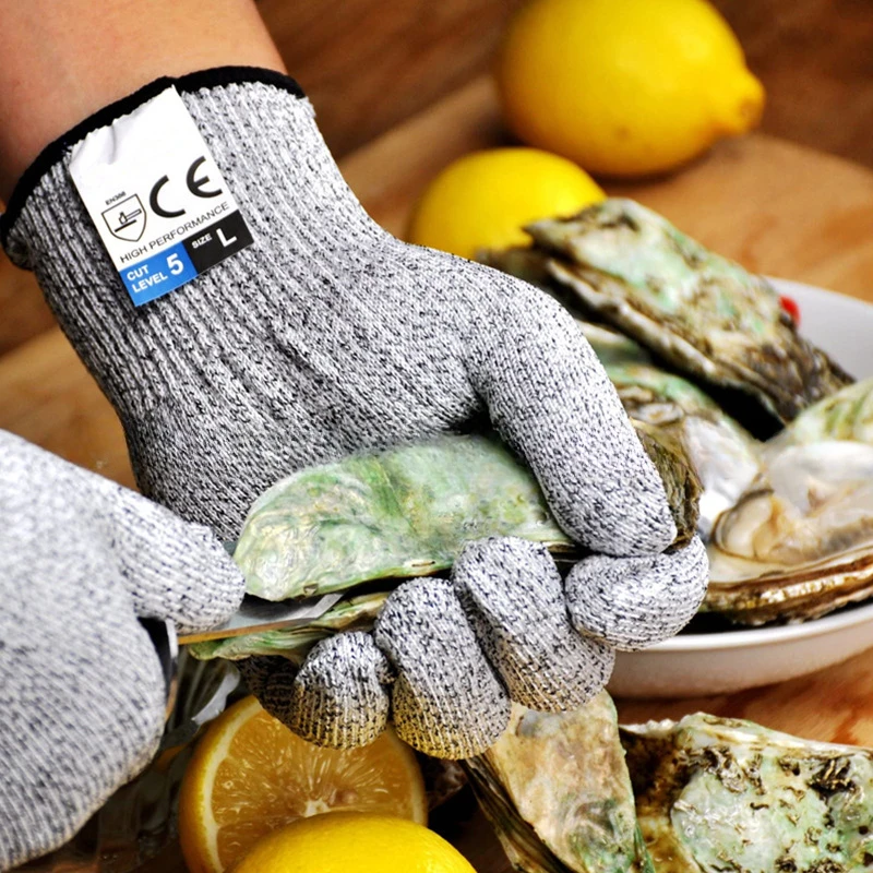 Level 5 HPPE Security Protection Anti-Cut Gloves, Cut Proof, Stab Resistant, Stainless Steel Wire, Security Protection