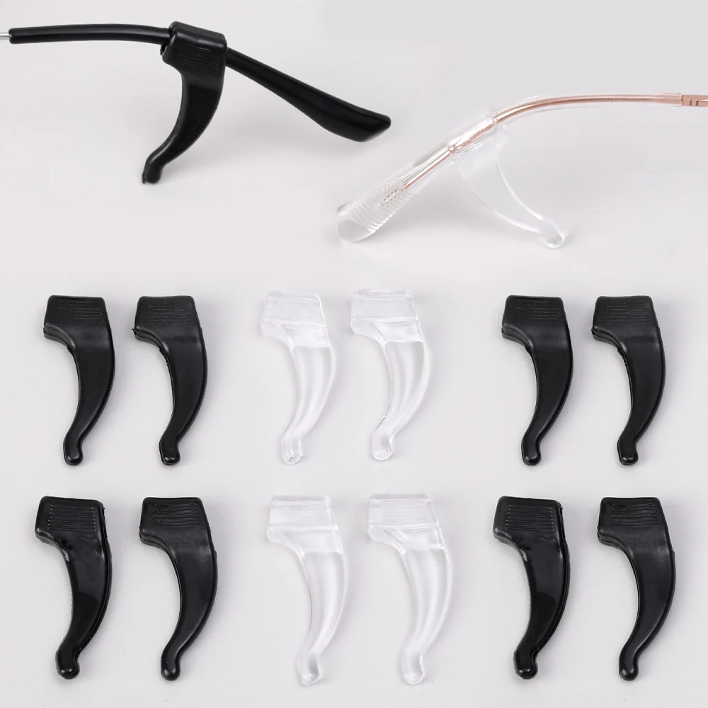 10-100pcs Silicone Ear Hook Anti-slip Glasses Black Transparent Leg Ear Brackets Sunglasses Anti-fall Eyewear Holder Accessories