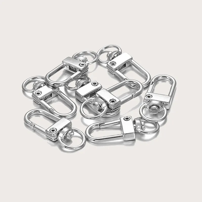 8 ชิ้น/ล็อตโลหะ Universal หัวเข็มขัดหัวเข็มขัดหลายสี Key BUCKLE หัวเข็มขัดกุ้งก้ามกรามหัวเข็มขัดกระเป๋าอุปกรณ์เสริม