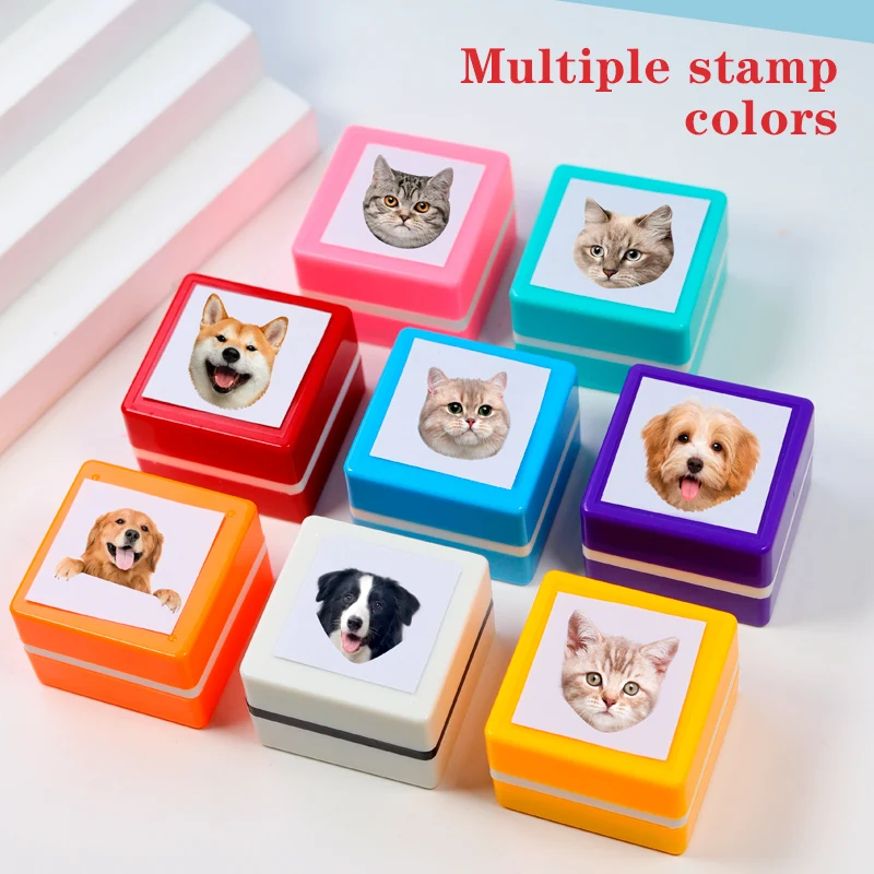カスタムメイドのペットポートレートスタンプ DIY 犬フィギュアシールパーソナライズされた猫犬 Cuztomized 記念品章簿記用