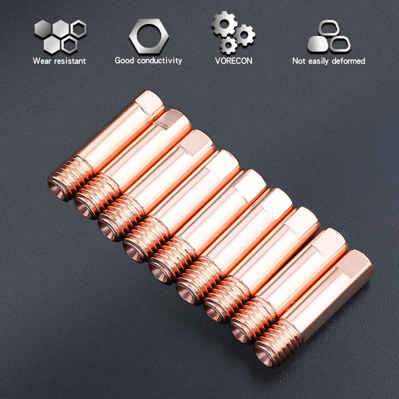 5pcs MB-15AK Contact Tip 0.6/0.8MM 14AK MIG/MAG Welding Torch Gas Nozzle Durable Insulation Replace Part Soldering Accessories