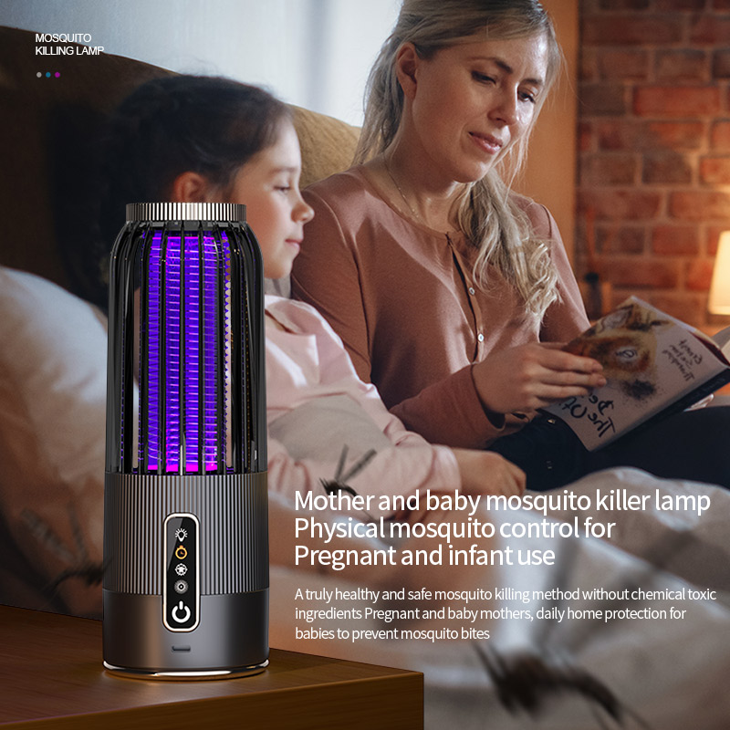 Lámpara Xiaomi Mosquito Killer Carga Solar Insecto 360 °   Trampa Camping linterna matamoscas eléctrico función de tiempo repelente interior