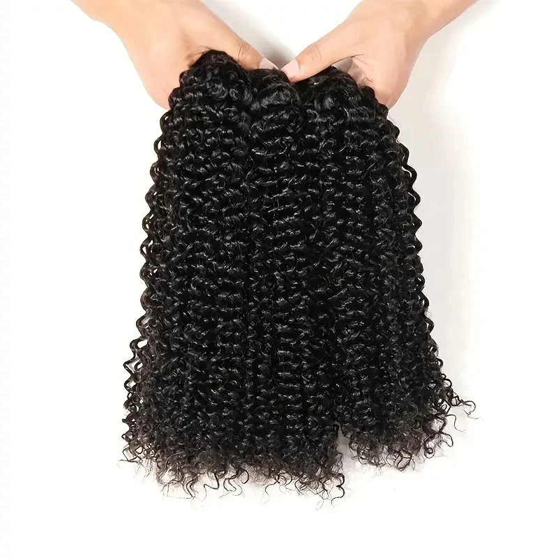 Peruano kinky encaracolado feixes de cabelo humano atacado 1/3/4 peças extensões de cabelo natural topper mulher 100% remy feixes de cabelo humano