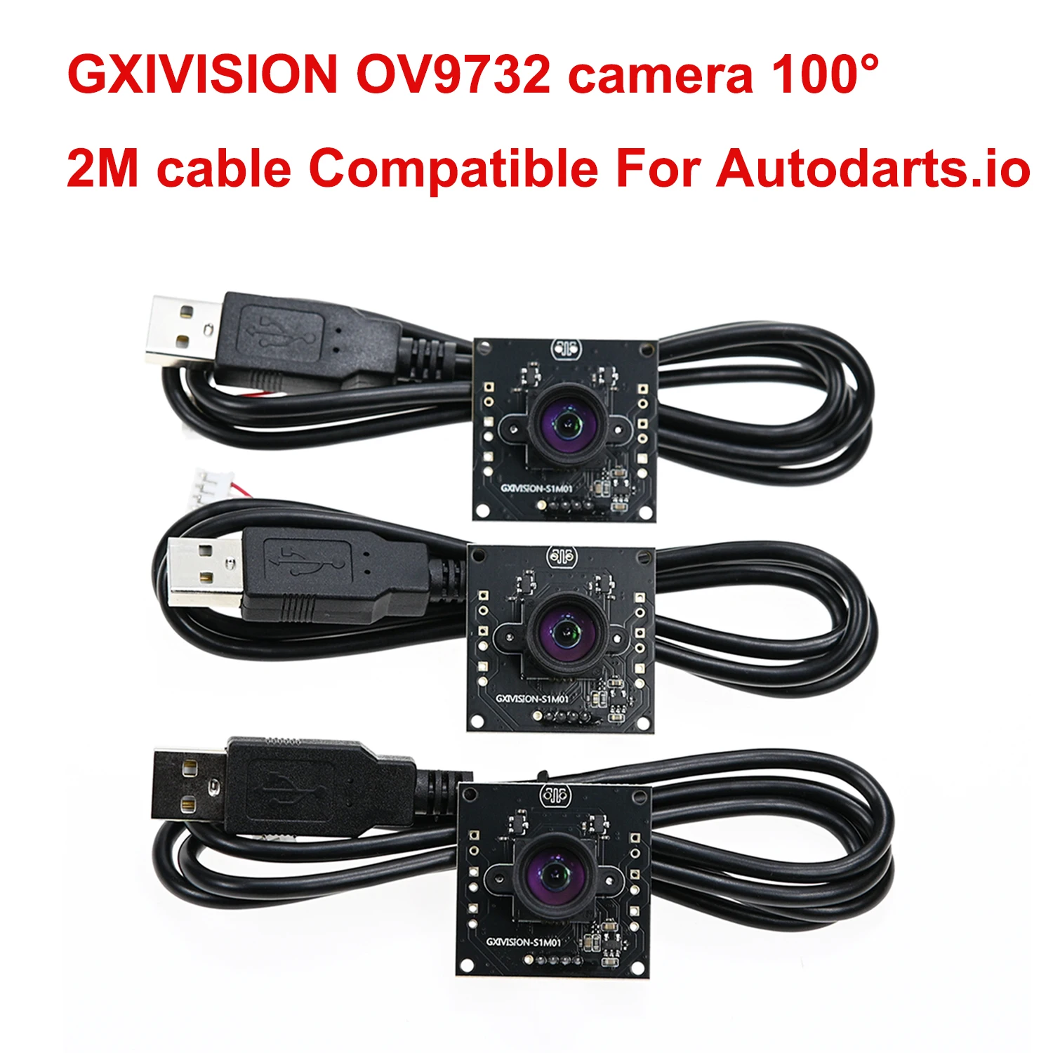 GXIVISION OV9732 USB-модуль камеры, кабель 2 м, 100 градусов, 30 кадров в секунду, без искажений, совместимый с веб-камерой Autodarts.io DIY