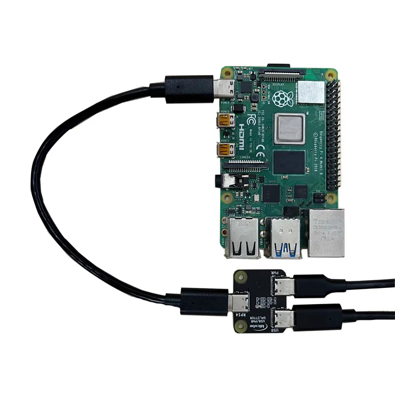 Divisor de corriente USB para Raspberry Pi BliKVM "KVM sobre IP", compatible con HDMI, CSI 1 en 2, divisor de corriente tipo C