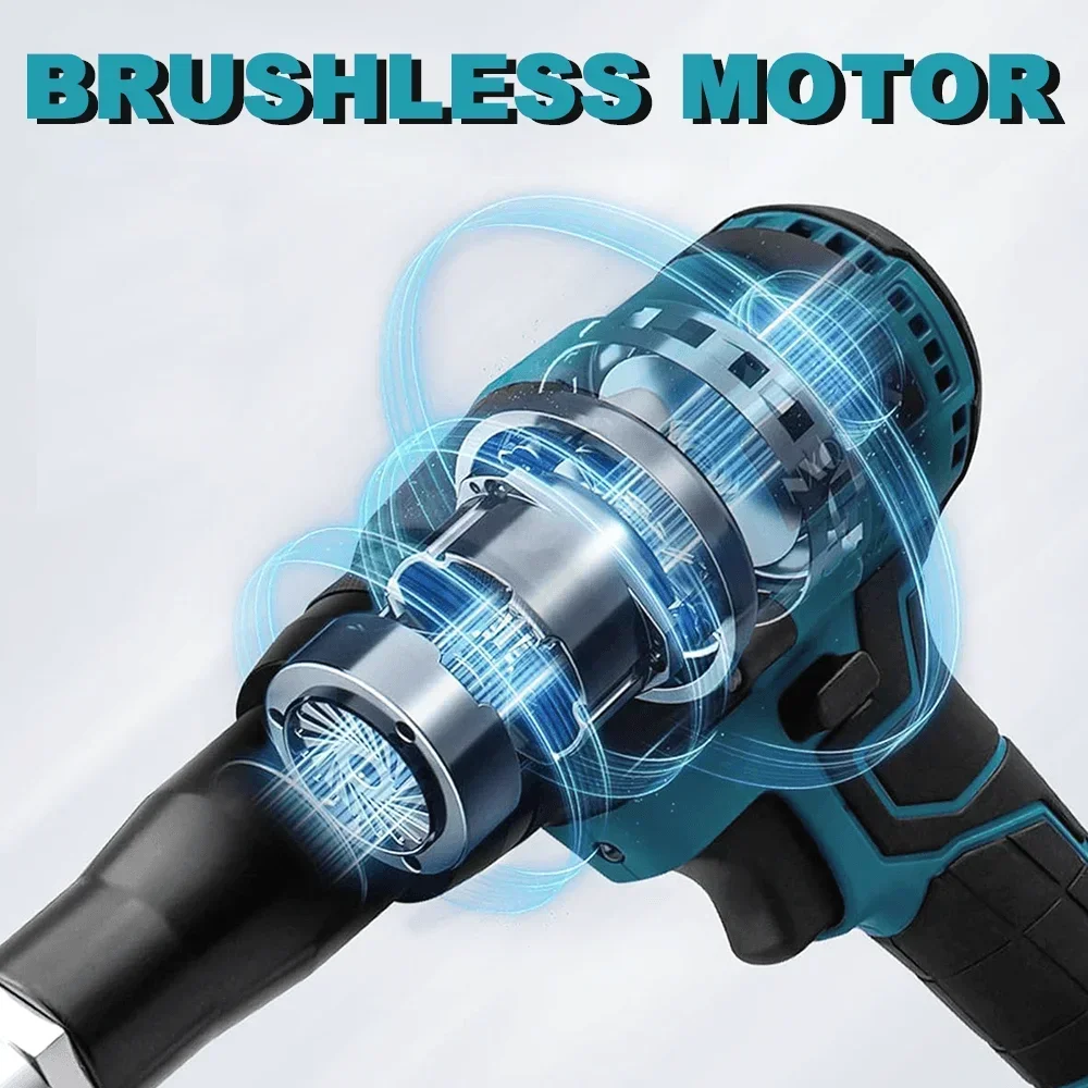 PATUOPRO Brushless ไฟฟ้า Riveter ปืนไร้สาย 5.0 มม.เครื่องมือไฟฟ้าในครัวเรือนไขควง LED Light สําหรับ Makita 18V แบตเตอรี่