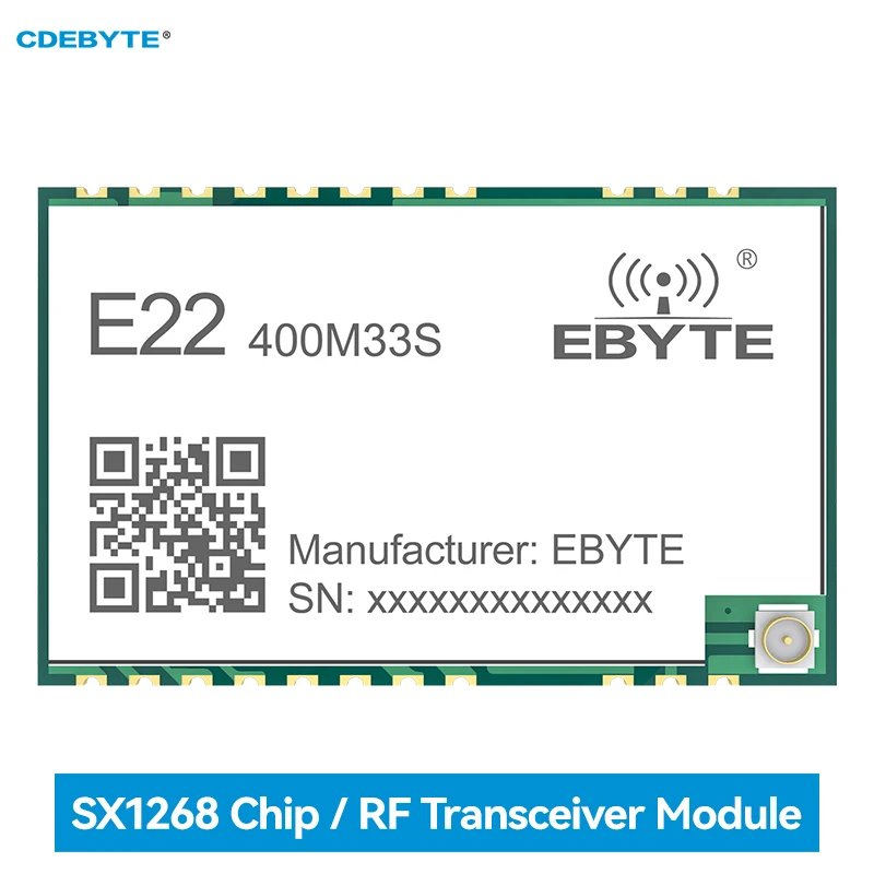 LoRa SX1268 433MHz 33dBm Module RF SMD IPEX Tem Lỗ 1W E22-400M30S Dài 12KM Phạm Vi Không Dây Dữ Liệu máy Phát Và Máy Thu