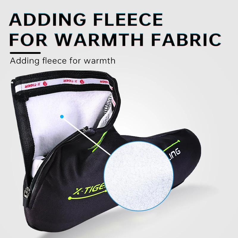X-TIGER ฤดูหนาวขี่จักรยานกีฬารองเท้า BOOT WARM ครอบคลุมความร้อน Windproof Overshoes MTB จักรยานขี่รองเท้า Protector