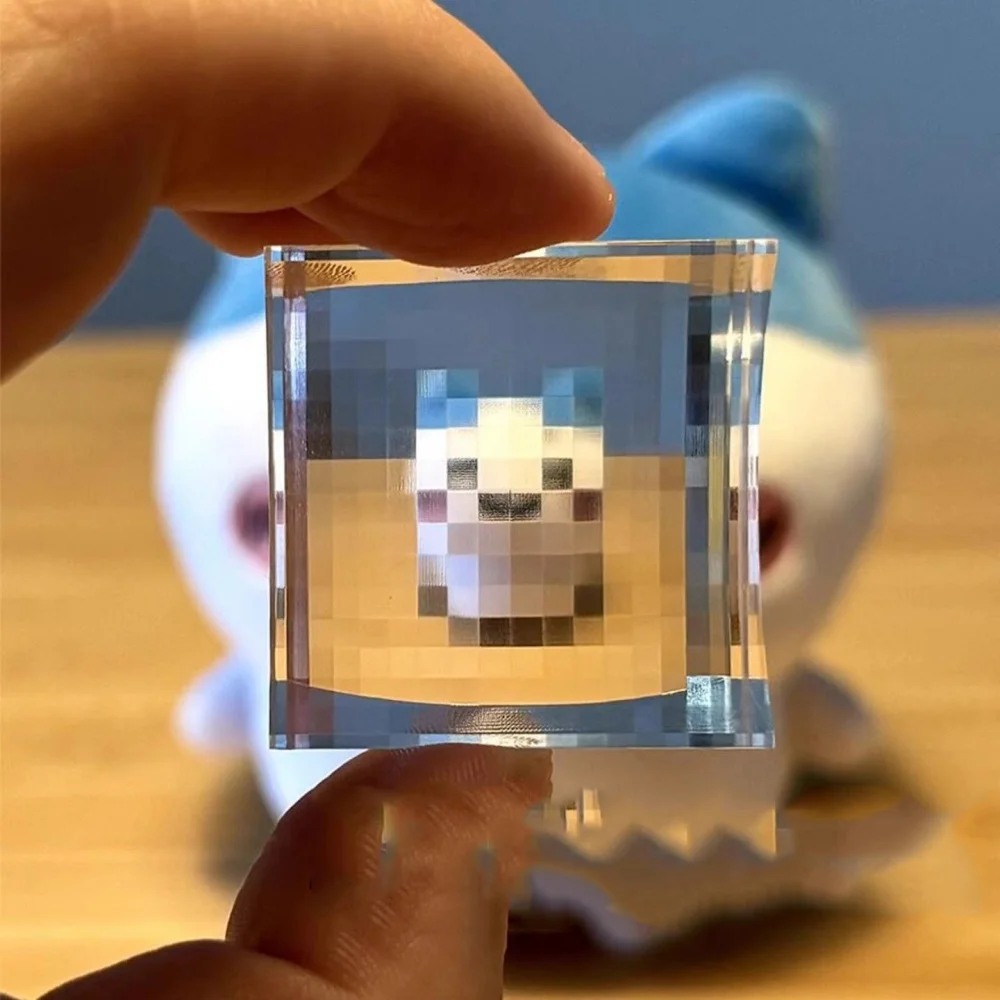 Filtre de Pixel en cristal créatif, lentille à prisme de Pixel, filtre de photographie, blocs de mosaïque de Pixel créatifs, pendentif de sac Portable Unique