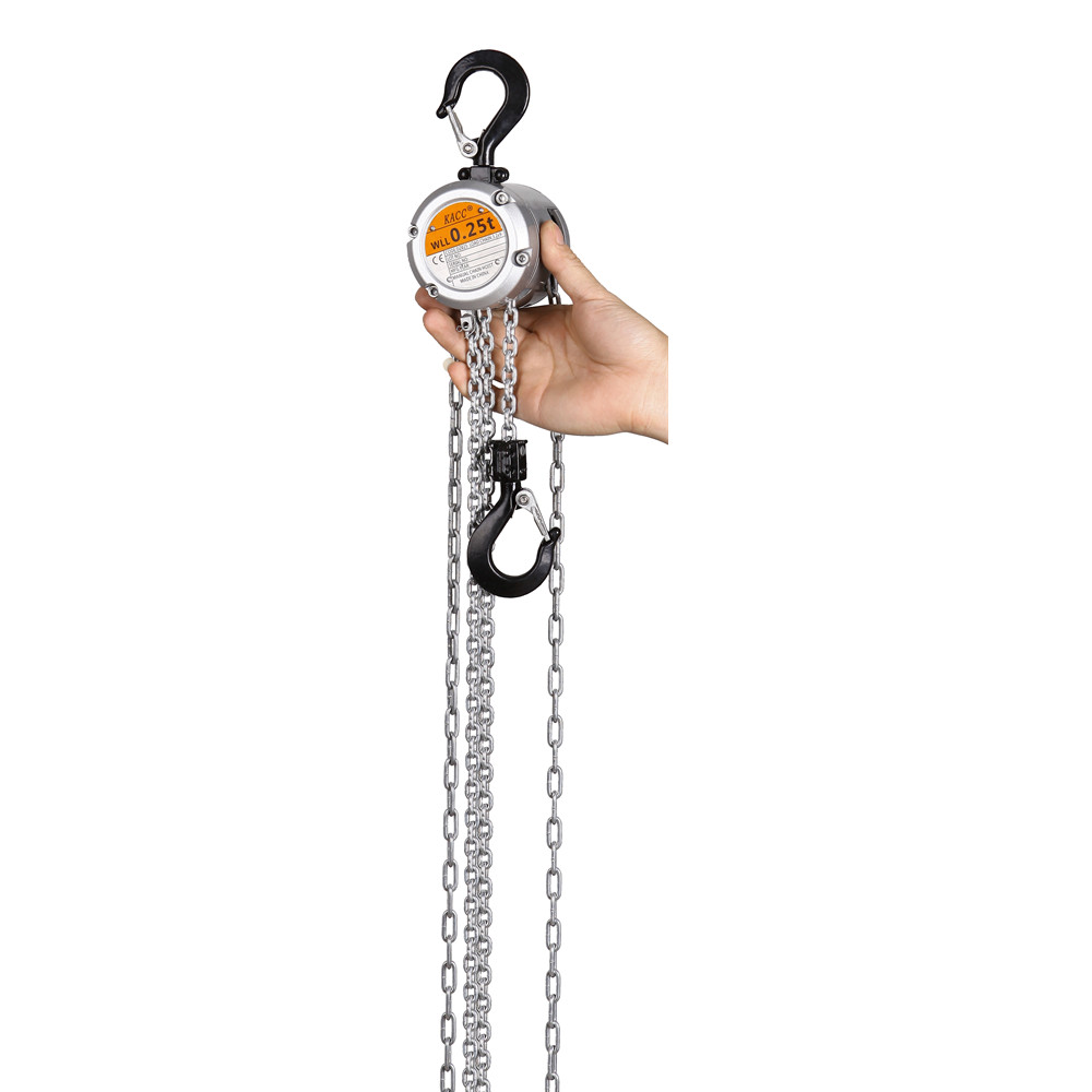 Mini mão Chain Hoist Hook Mount, alavanca manual portátil, Bloco de elevação, Elevador, Certificado CE, 0,25 Tonelada Capacidade, 0,5 Tonelada, 3M