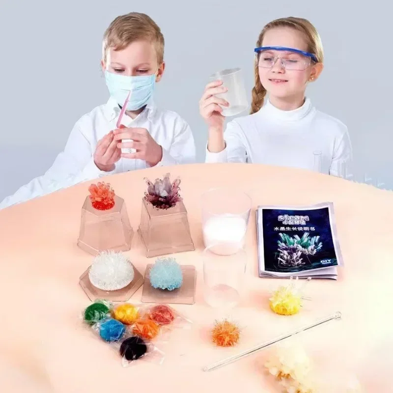 Kit de cultivo de cristal mágico, decoración de cristal, experimentos científicos, rompecabezas y alivio del estrés, juguete educativo para niños