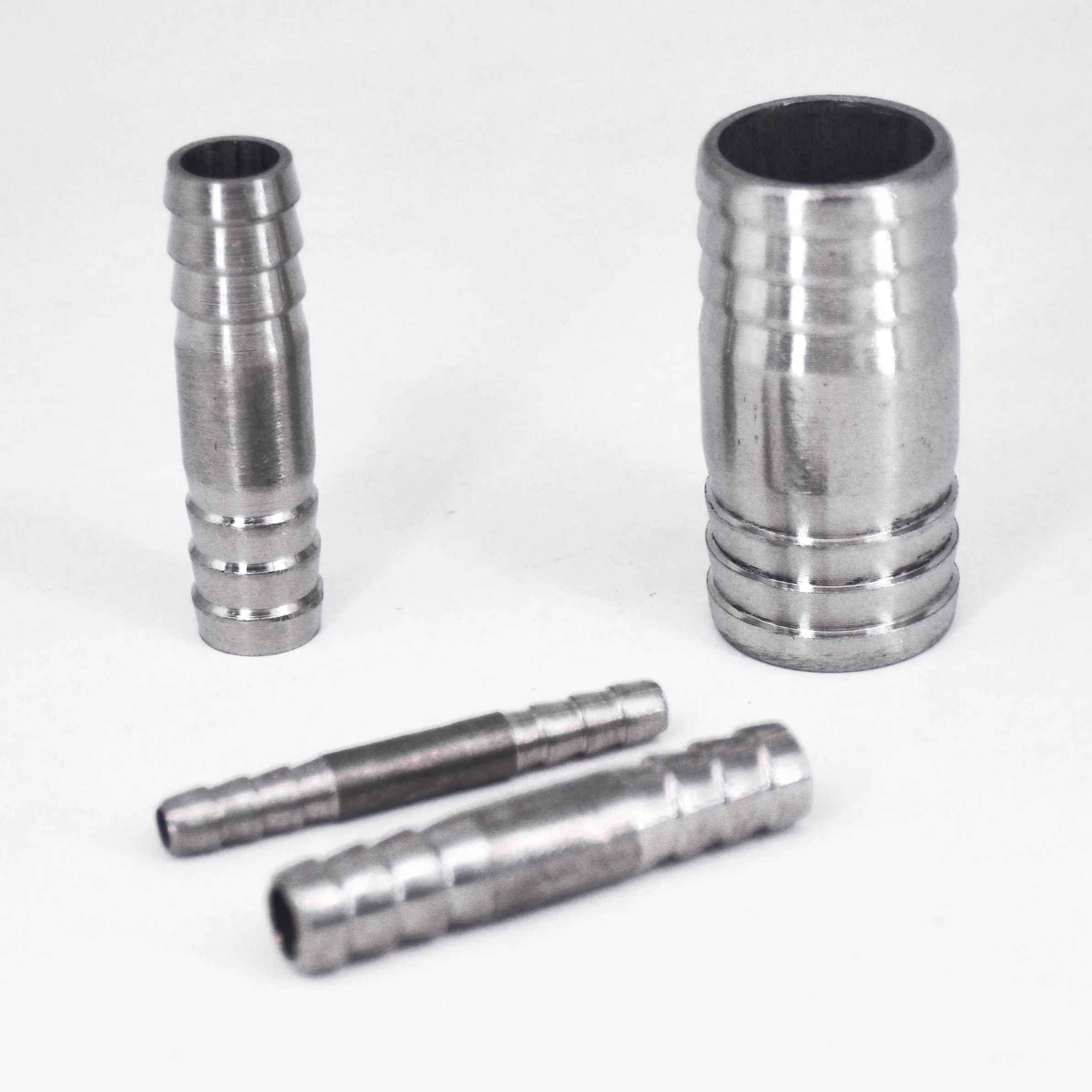 6 8 10 12 13 14 15 16 17 18 19 20 21 22 24 25 -76 mm Hose Barb Equal Straight Nipple Connector 304 Stainless Steel Pipe Fitting