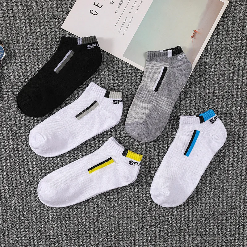 5 pares de calcetines para correr para hombre, calcetines deportivos transpirables, profesionales, absorbentes del sudor, informales y cómodos.