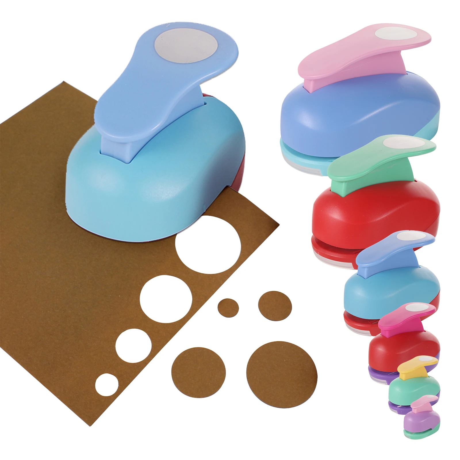 9/16/25/38/50/75mm Random Color Circle Punch DIY Embossing Punches Scrapbooking Machine Paper Cutting Hole Punch Rounder Cutter
