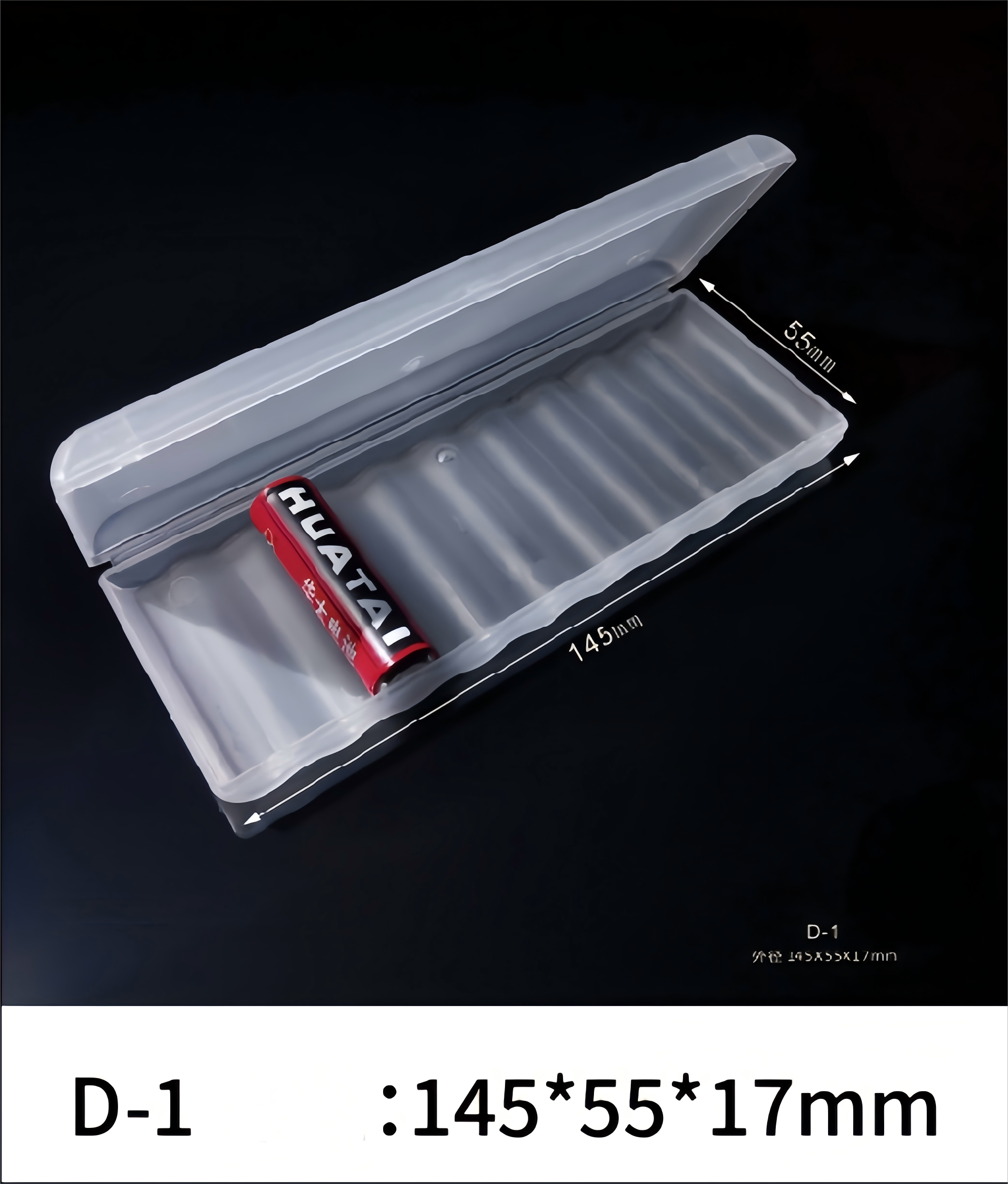 Waterproof multi-slot battery storage box, hard plastic battery case, portable travel storage in white