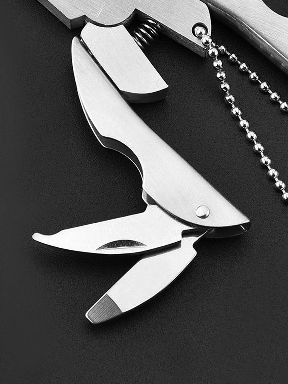 Portable Stainless Steel Multi-Tool Pliers Knife Keychain Screwdriver Travel Kits Perfect For Outdoor Use