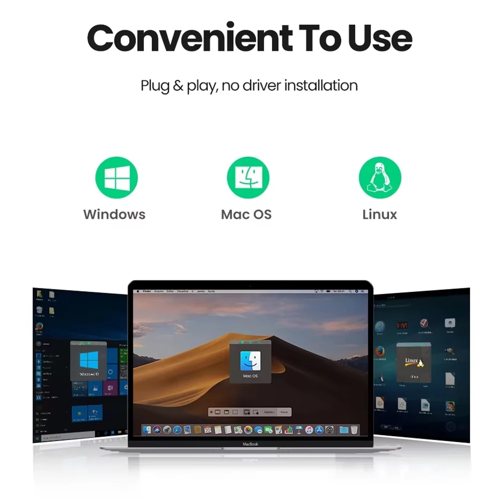 Устройство чтения карт USB C 8-в-1, многофункциональное устройство чтения карт памяти, поддержка чтения карт SD/TF/CF/MS, 5 Гбит/с, запись, чтение U-диска, адаптер флэш-карты