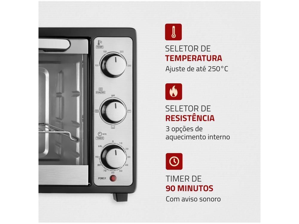 Forno Elétrico de Bancada Mondial com Timer - 220V