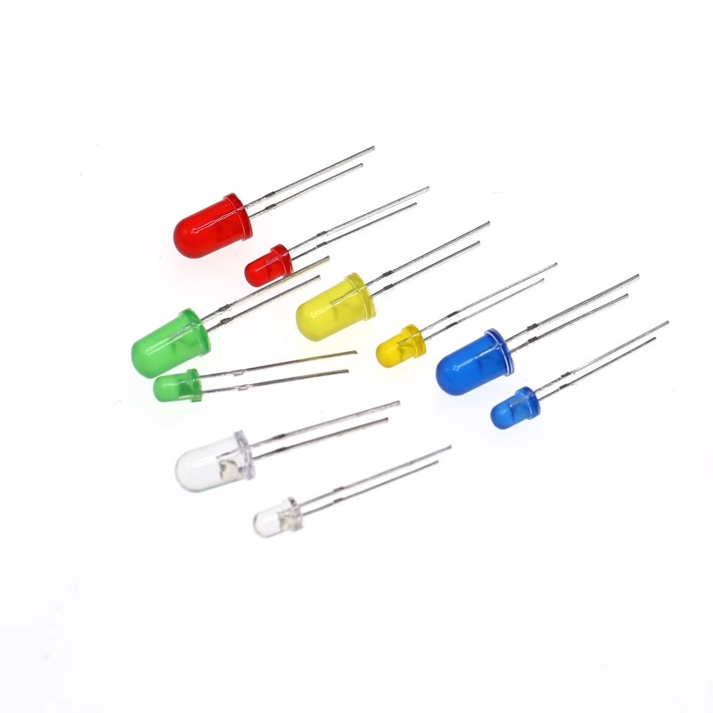 1000 Pz/lotto F5 5MM Diodi Emettitori di Luce Kit Elettronico F5 Diodi LED Kit Assortiti Bianco Verde Rosso Blu Giallo Arancione