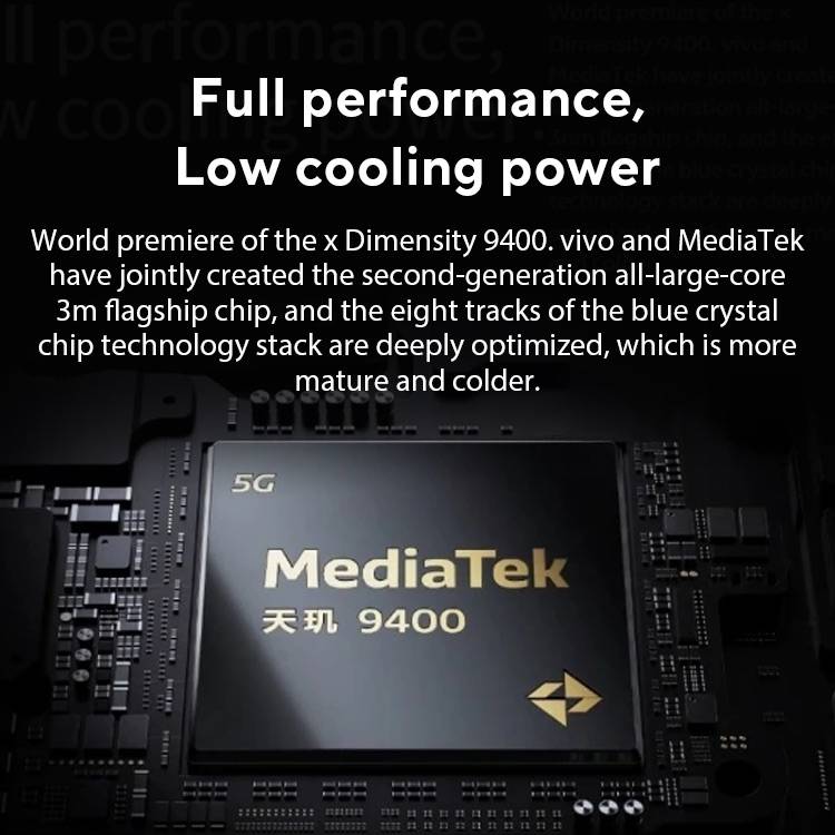 Original Vivo X200 Pro teléfono móvil 200.0MP cámara 90W carga 6,78 "AMOLED 120HZ 6000mAh batería Android 15,0 dimensión 9400