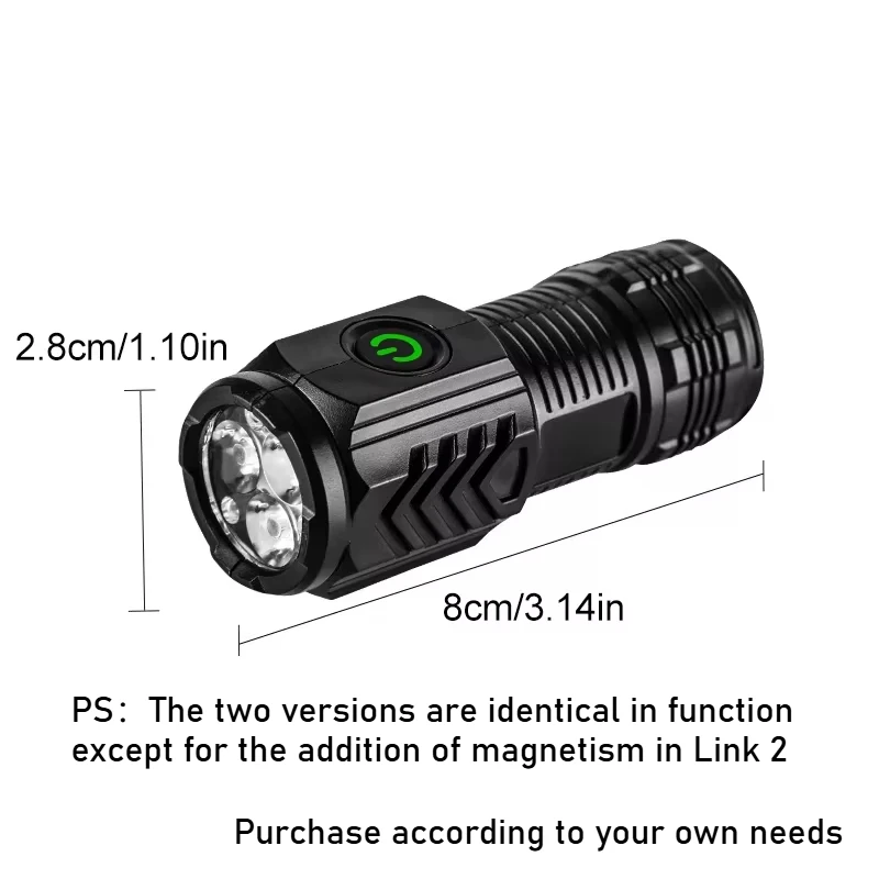 Lanterna LED Monster de três olhos, caminhada noturna, brilho portátil, iluminação magnética estroboscópica forte, Flash Little Monster