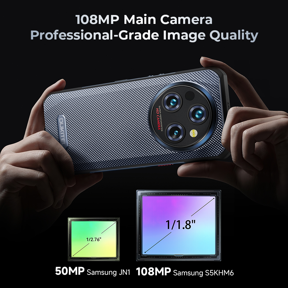 Oukitel WP35 Teléfono Robusto MTK 7025, 5G, 11000mAh, 6.6" FHD+, 24GB + 256GB, 108MP, NFC Android 15 Smartphone