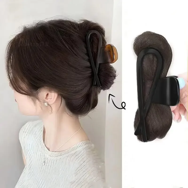 Weibliche synthetische Perücke Fleisch bällchen Kopf Simulation Haar Blume Verschluss Clip unsichtbare Federball Haar verlängerung sanft vielseitig