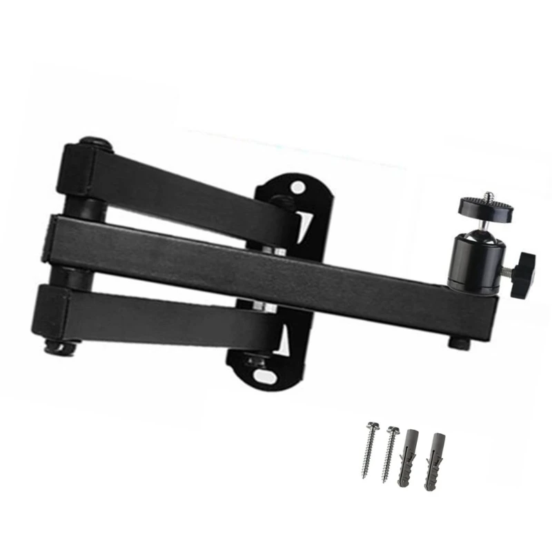 Soporte plegable para colgar proyector, soporte montaje en pared con tamaño tornillo 1/4" para estante seguro para montaje en pared y techo