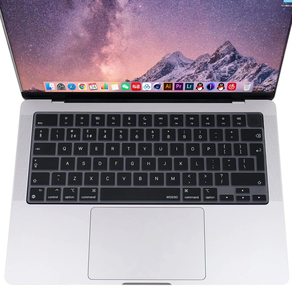 Compatible keyboard cover for 2022 MacBook Air 13.6 m2 A2681/2021 2023 MacBook Pro14 16 M1 A2442 A2485 A2779 A2780 with touch ID