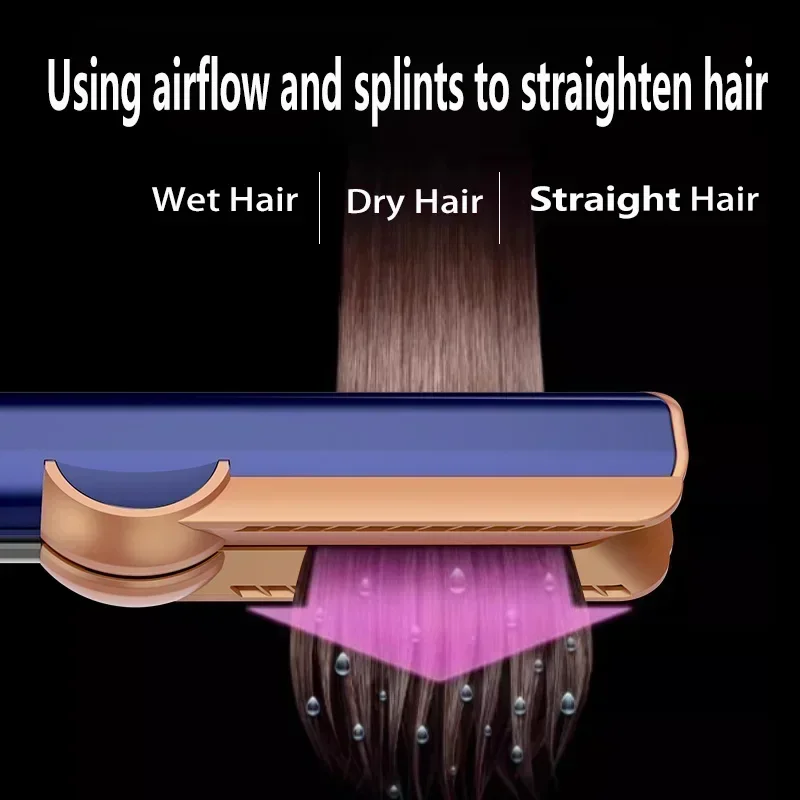 Professionele 2 IN 1 Stijltang & Föhn Heat-Up Haar Stijltang Negatieve Ionen Ijzer Langdurige Styling tool