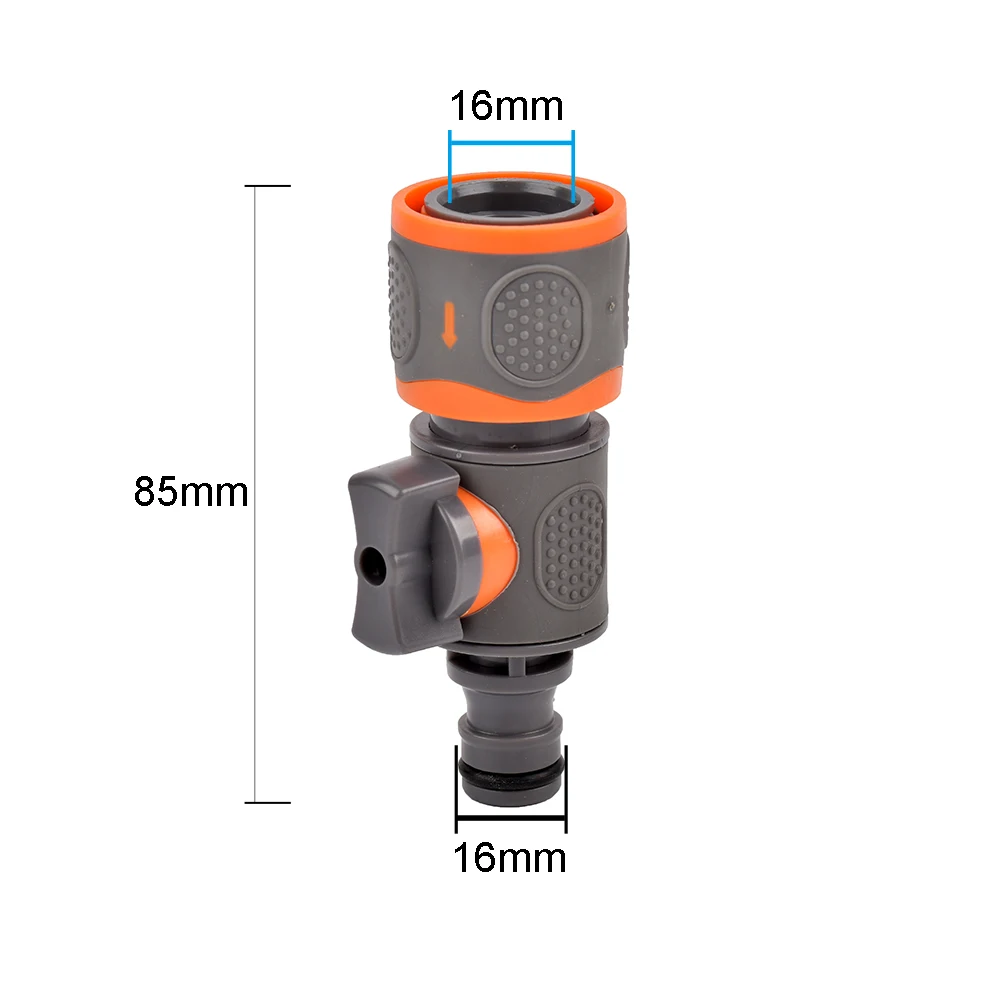 Conector rápido de manguera 1/2 3/4 1 pulgada, adaptador de conector rápido para manguera de jardín macho y hembra con interruptor de válvula de cierre