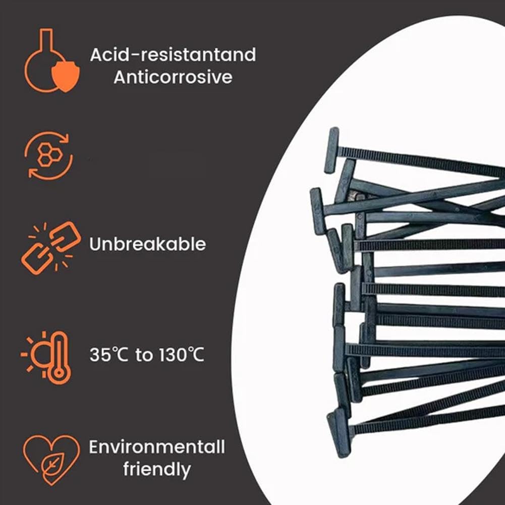 Nylon Universal Cable Tie Buckle-Heavy Duty Zip Ties Holder with Pin & Button Design Plastic Cable Ties Tool Fasteners
