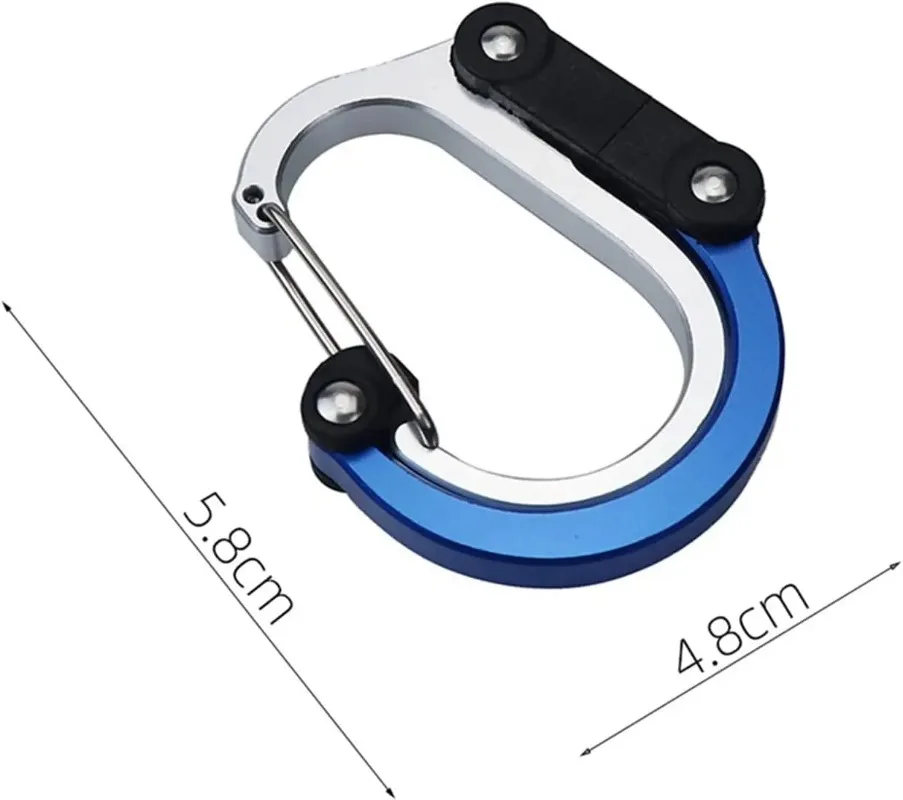 มัลติฟังก์ชั่นอลูมิเนียม D-Type Utility Hooks หมุนได้ Quick-แขวน Carabiner คลิปสําหรับ Camping