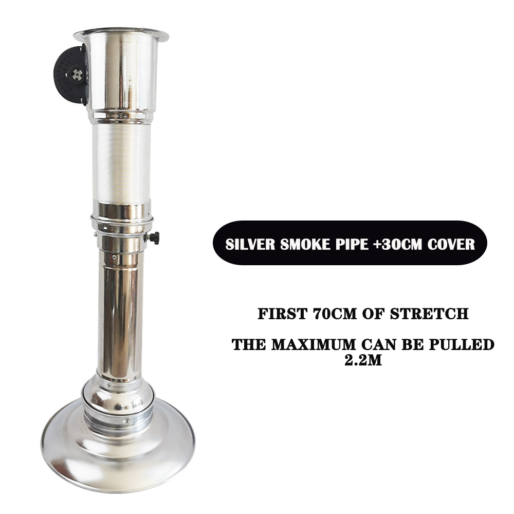 Barbecue Smoking Hood Chimney Telescopic Smoke Exhaust Ventilation Pipe Barbecue Grill Equipment