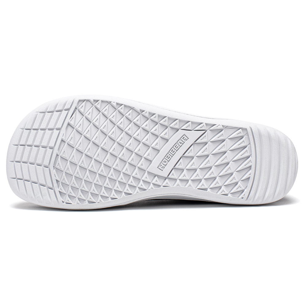 HOBIBEAR Mid-Top Barefoot Shoes Unisex Wide Toe Box Canvas Sneakes Zero Drop Lace Up Outdoor Walking Shoes