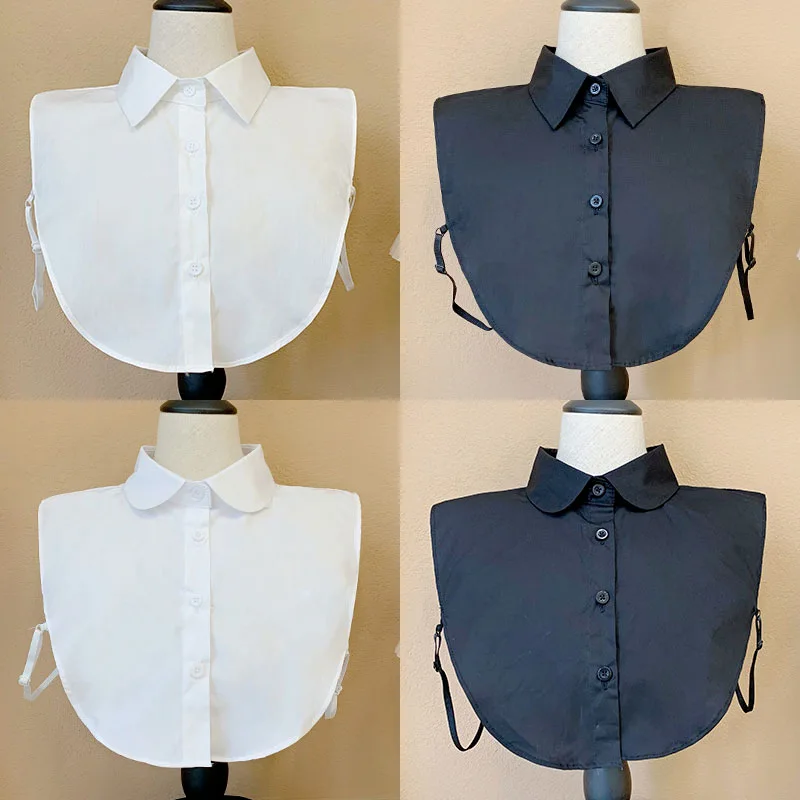 Vrouwen Katoen Kristal Nep Kraag Blouse Vintage Effen Afneembare Kraag Valse Revers Blouse Top Vrouwen Kleding Accessoires