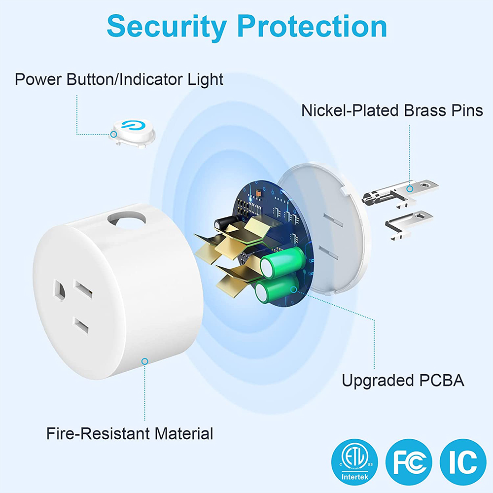 Умная вилка Tuya 16A Zigbee Wi-Fi Розетка США Канада Мексика Перу Япония Функция мониторинга мощности работает с Alexa Google Home
