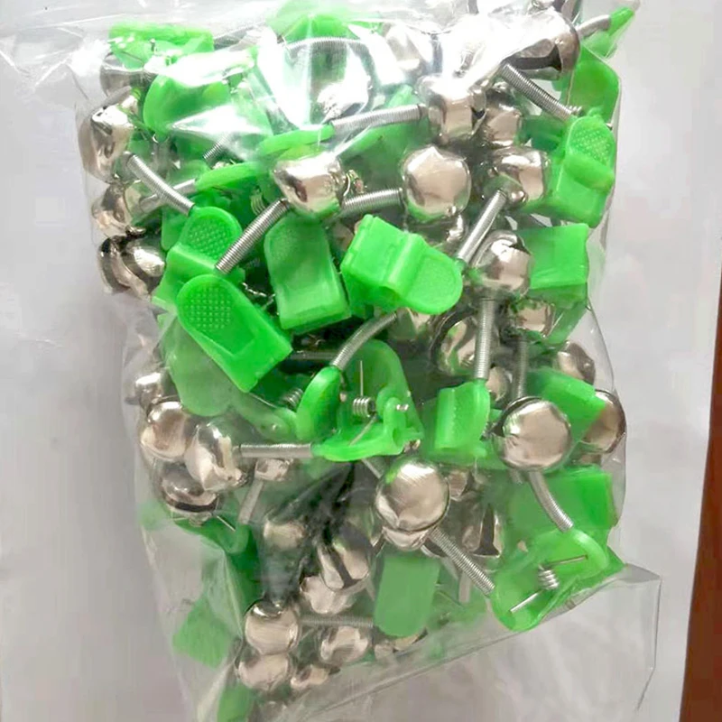 10 Uds. Accesorios de pesca Clip de plástico campanas de pescado cañas de pescar campanas de alarma de pesca de doble anillo especial