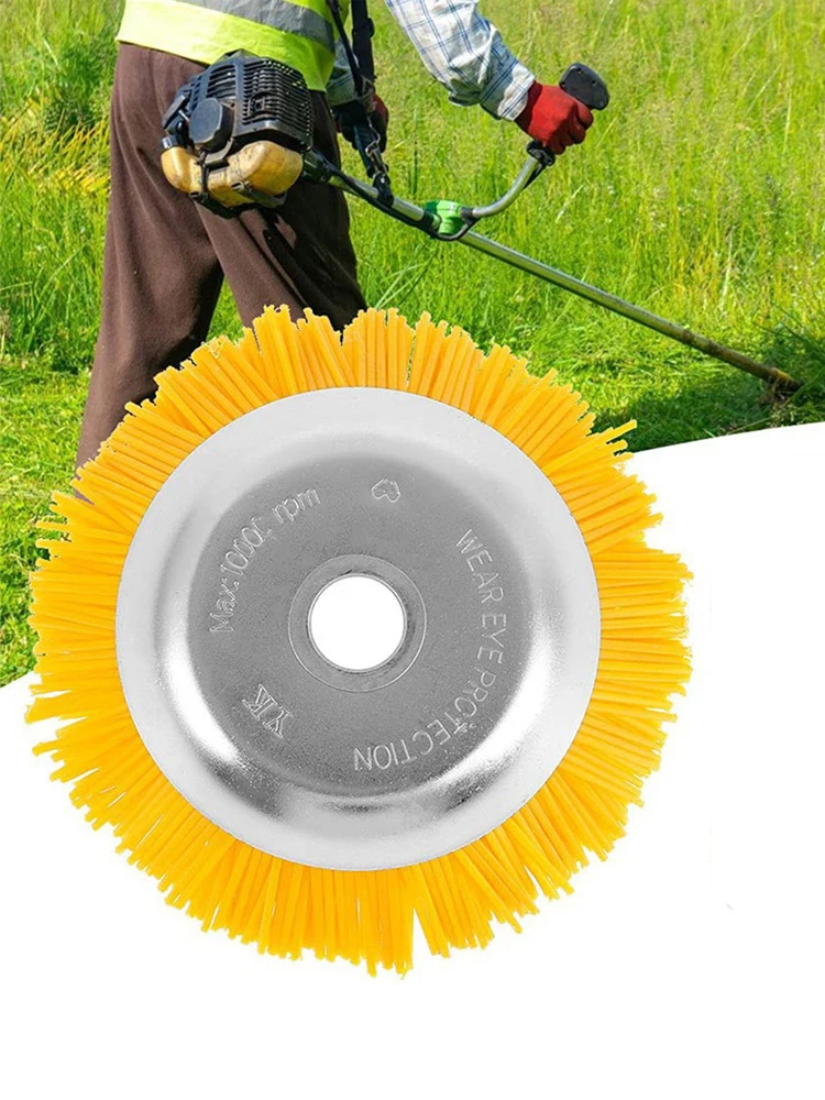 Cabezal cortador de malezas de 8 pulgadas, cortacésped Universal, cabezal de corte de césped, rueda de alambre de nailon, cepillo giratorio para cortacésped de jardín