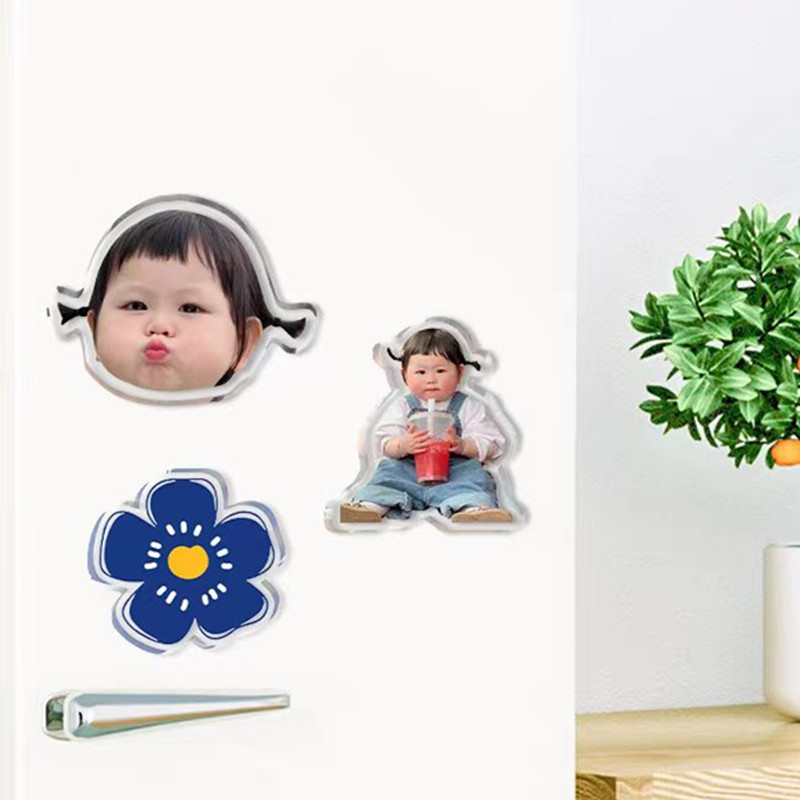 ขายส่งอะคริลิคตู้เย็นสติกเกอร์เด็กน่ารักสัตว์เลี้ยง Star Figures รูปภาพแม่เหล็กตู้เย็นอะนิเมะการ์ตูนพวงกุญแจ