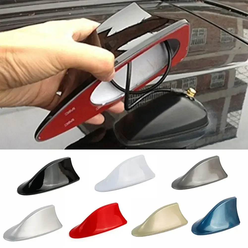 Antena de tubarão para rádio de carro, antena de tubarão, design de sinal fm para todos os automóveis, antenas, estilo exterior automático, peças de reposição