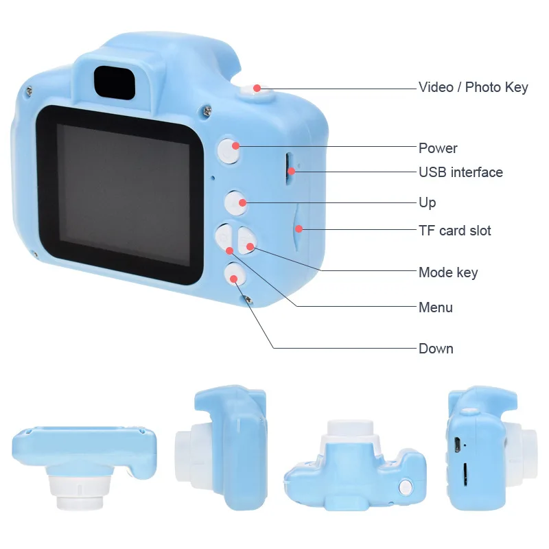ใหม่ Mini เด็กกล้อง 2 นิ้วสีกลางแจ้งการถ่ายภาพของเล่นกล้อง SLR ของเล่นเด็กของขวัญ HD กล้องวิดีโอของเล่น