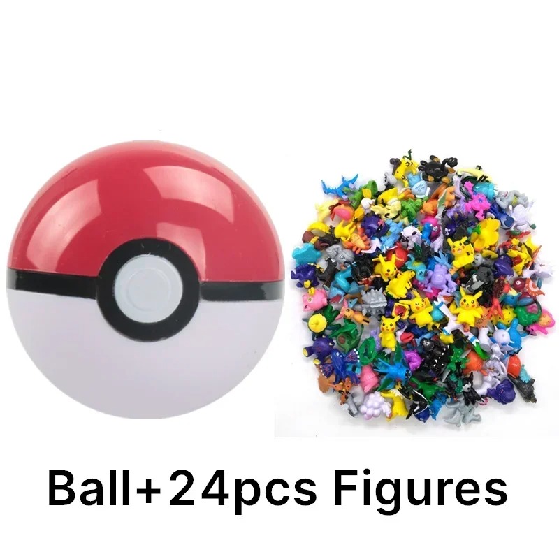 Pokémon Pokeball com Figuras para Crianças, Coleção Cute Model Toy, Boneca Anime, Presentes de Natal, 7cm