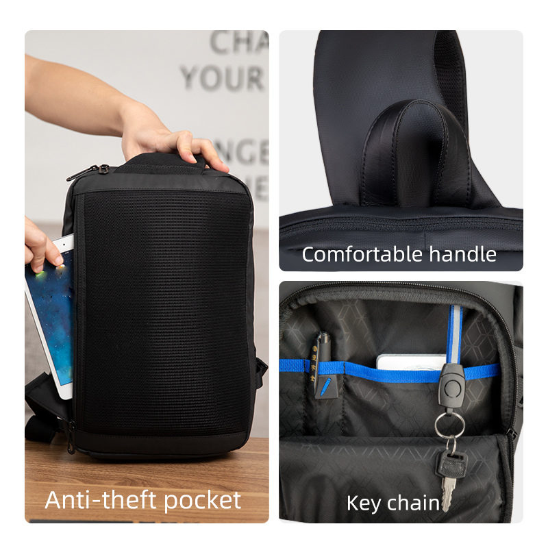 Mark Ryden große Kapazität Umhängetasche für Männer passt 13,3 Zoll Laptop Umhängetasche Ehemann Short Trip Brusttasche Pack