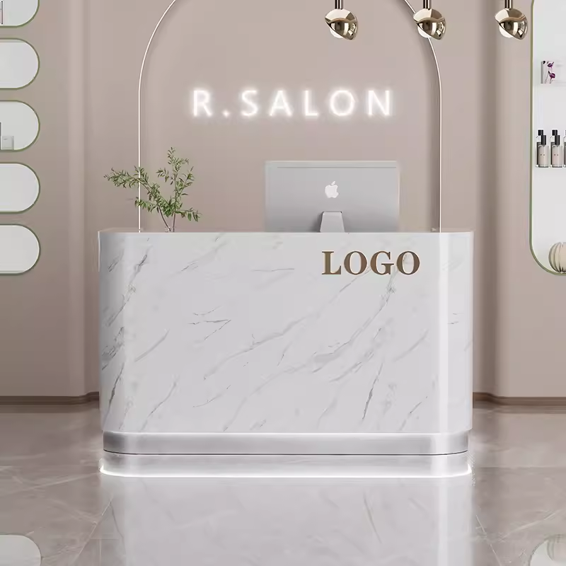 Organizadores Mesas de recepção da empresa Loja moderna Bar de beleza Mesas de recepção de restaurante de luxo Mesa executiva Móveis da moda