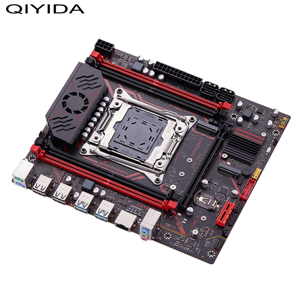 Qiyida X99 Motherboard-Kit LGA2011 3 Xeon E5 2680 V4 2*8 GB 16 GB DDR4 3200 MHz 4 Kanäle NVME USB3.0 SATA3.0 TPM 2.0-Schnittstelle