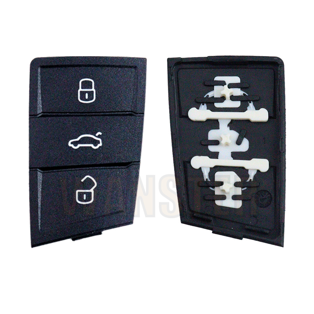 3 4 ボタンパッド交換車のキーゴム Fob フォルクスワーゲン VW ゴルフ 4 5 7 MK7 ティグアン用シュコダオクタビア A7 セアトレオンイビサアルテア