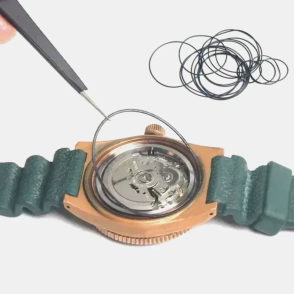 1 ボックス時計修理ツール時計ケースゴム防水 O リング耐油時計ボトムカバーガスケット 0.5/0.6 ミリメートル O リングシールガスケット