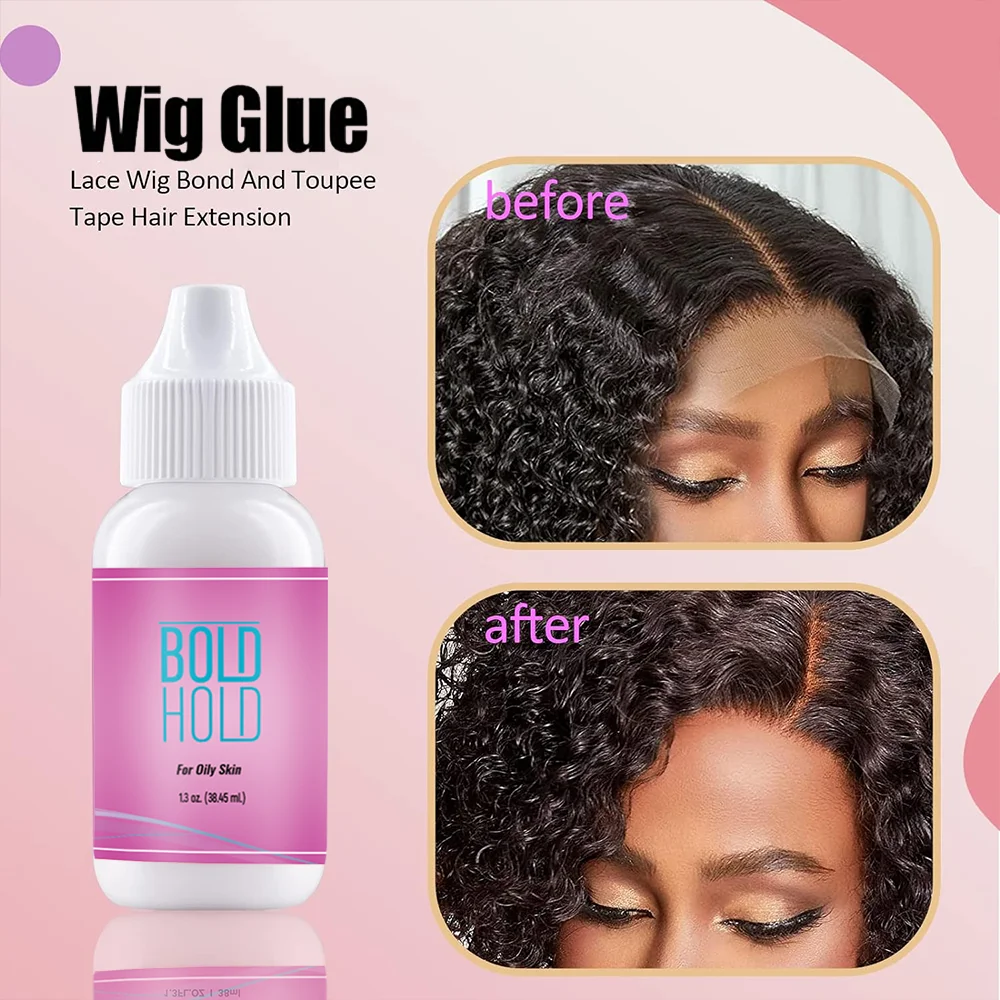 วิกผมกาว Sweatproof Bold Hold ลูกไม้กาวผมที่มองไม่เห็นเปลี่ยนกาวกันน้ําสําหรับ Toupee ปิดวิกผมชุดติดตั้ง